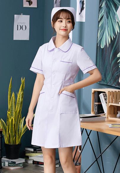 護士服白大褂短袖正面