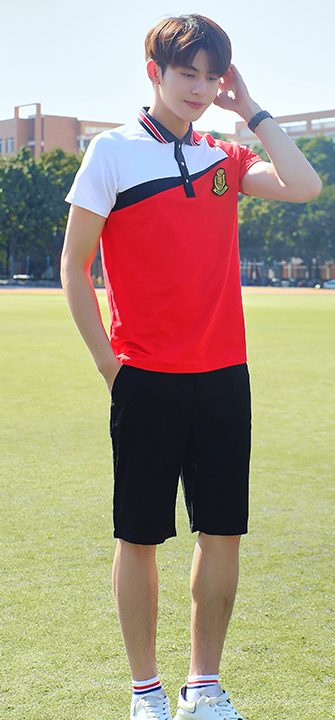 中學(xué)生夏季校服套裝運動(dòng)服男套裝