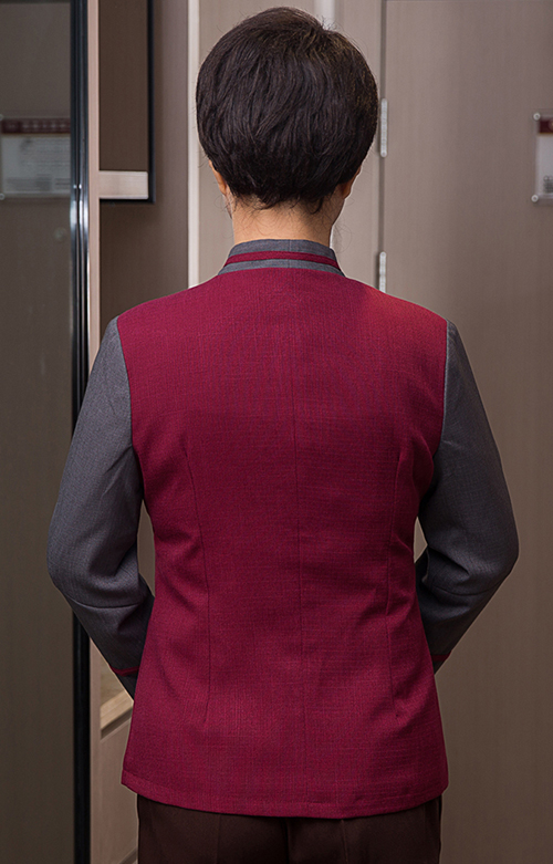 保潔員工作服套裝背面