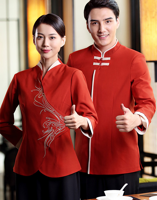 酒店/餐飲/火鍋店服務(wù)員工作服套裝秋冬