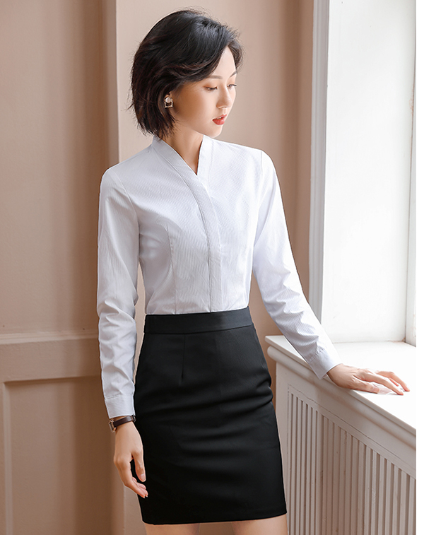 空姐職業(yè)白襯衫包裙套裝工作服,ol工作服