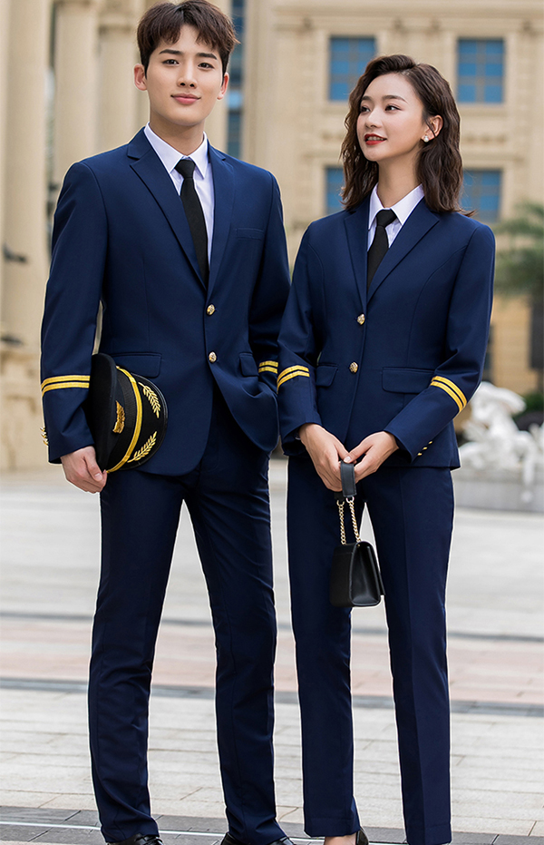 男女同款鐵路制服職業(yè)裝套裝