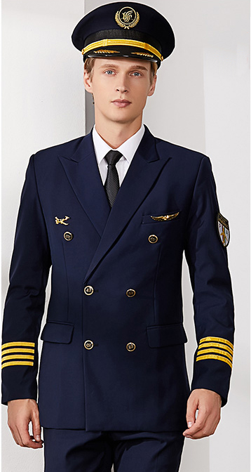 航空機長(cháng)制服男,飛行員空少制服套裝