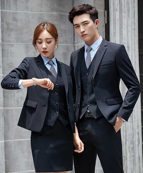 4s店工裝/售樓部馬甲西服職業(yè)套裝圖2
