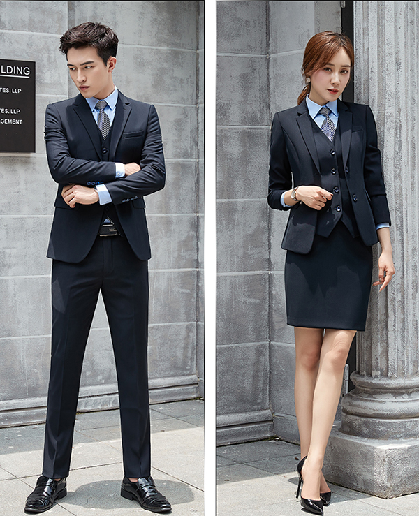 4s店工裝/售樓部馬甲西服職業(yè)套裝圖3