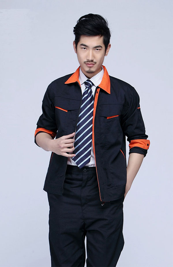 新款男女春秋長(cháng)袖工作服套裝,建筑工地/ 汽修廠(chǎng)