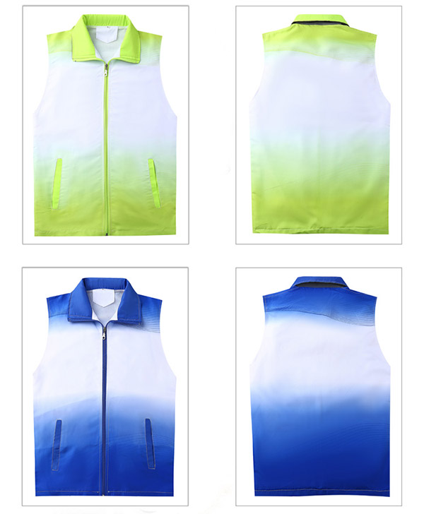漸變色工作服馬甲廣告衫圖2
