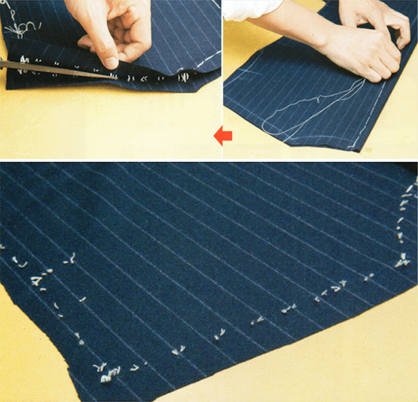 純手工西服制作過(guò)程-白線(xiàn)粗縫
