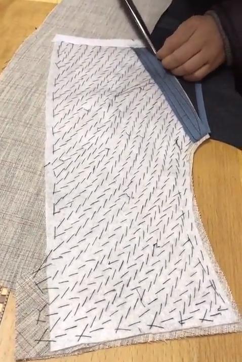 純手工西服制作過(guò)程-襯和胸絨成品