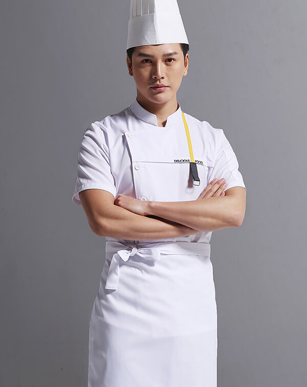 廚師夏季短袖工作服圖3