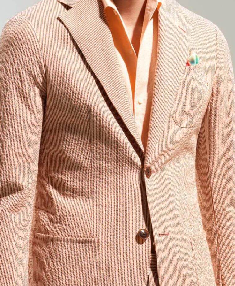 夏季男士職業(yè)裝泡泡紗西服圖2