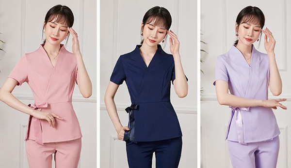 美容院工作服款式圖片欣賞-套裝款1