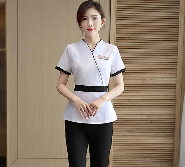 美容院工作服款式圖片欣賞-套裝款2