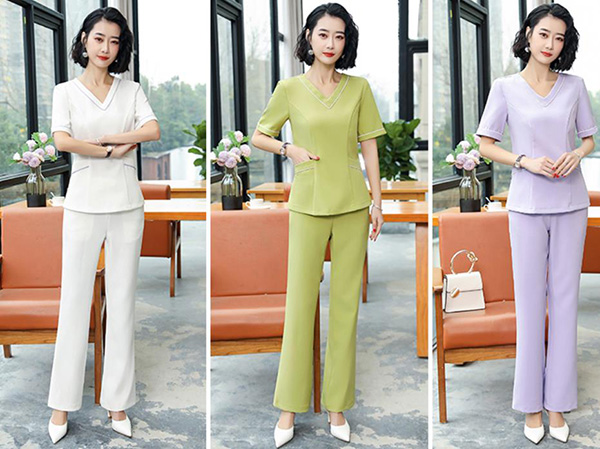 美容院工作服款式圖片欣賞-套裝3