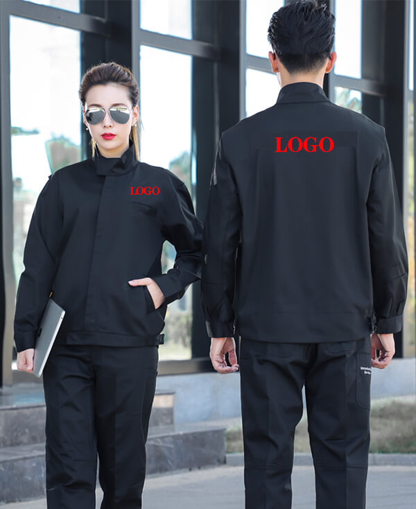 最好看的汽車(chē)維修工工作服_黑色套裝