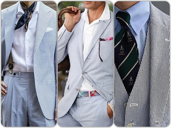 泡泡紗西服搭配